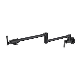 Loheer Wall Mount Folding Kitchen Pot Filler Faucet Double Joint Pasta Arm