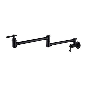 Loheer Wall Mount Pot Filler Faucet Folding Double Joint Kitchen Stove Water Dispenser