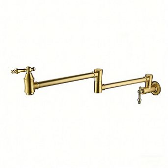 Loheer Wall Mount Pot Filler Faucet Folding Double Joint Kitchen Stove Water Dispenser