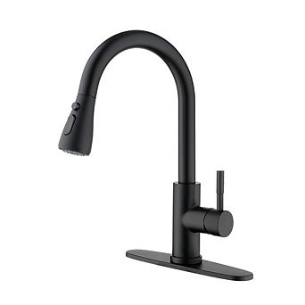 Loheer Pull Out Kitchen Faucet Single Handle Modern Sink Faucet with Sprayer