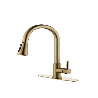 Loheer Pull Out Kitchen Faucet Single Handle Modern Sink Faucet with Sprayer