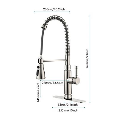 Loheer Smart Touch Kitchen Faucet with Pull Down Sprayer Single Handle Sensor Tap