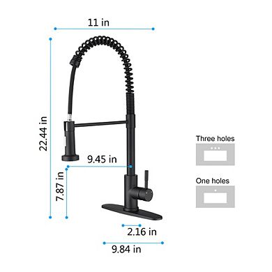 Loheer Heavy Duty Single Handle Kitchen Faucet with Pull Out Sprayer