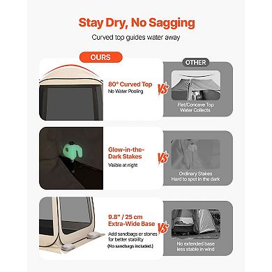6x6ft Pop Up Screen House Tent SUV Tailgate Canopy for Car Camping & Patio