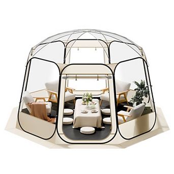 12 x 11.1 ft Pop Up Bubble Tent, Waterproof Outdoor Garden Dome Igloo Shelter