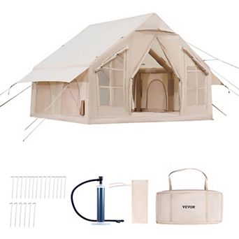 4-6 people Inflatable Camping Tent Waterproof Blow Up Glamping Tent for Family Outdoor Adventure