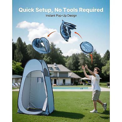 190T Pop Up Shower Tent Instant Privacy Changing Room for Camping Beach