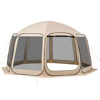 15 x 13.8 feet Pop Up Screen House Tent Portable Screened Canopy for Backyard Camping