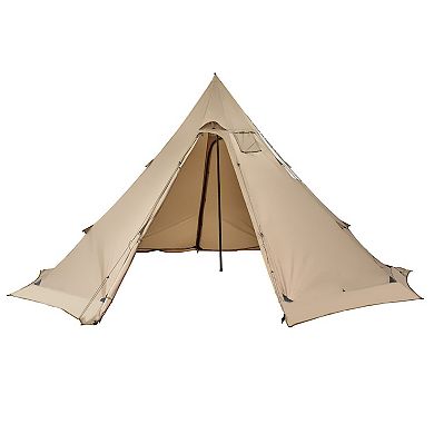 Hot Tent Waterproof Winter Tipi Tent with Stove Jack for Camping