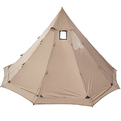 Hot Tent Waterproof Winter Tipi Tent with Stove Jack for Camping