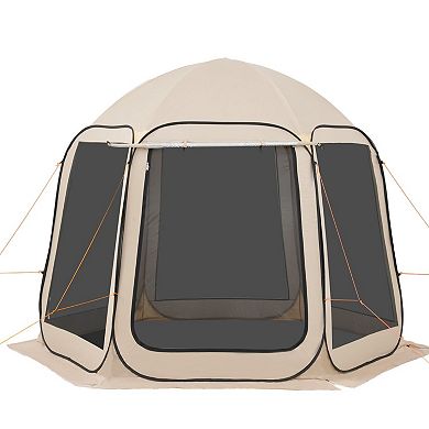 10 x 9.2 feet Pop Up Screen Tent with Extended Awning,for Patio and Backyard
