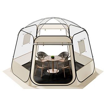 11 x 10.2 ft Pop Up Bubble Tent Waterproof Outdoor Garden Dome Shelter for Patio