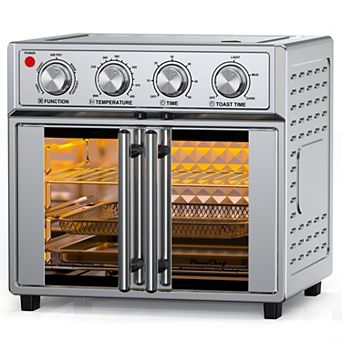 French Door Air Fryer Toaster Oven 16.4 in 1700W Convection Countertop Baking