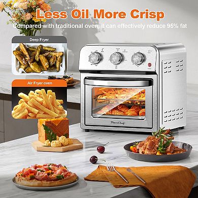 13QT Air Fryer Combo, 360° Hot Air Circulation, Adjustable Time Temperature For Kitchen