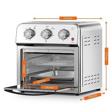 13QT Air Fryer Combo, 360° Hot Air Circulation, Adjustable Time Temperature For Kitchen