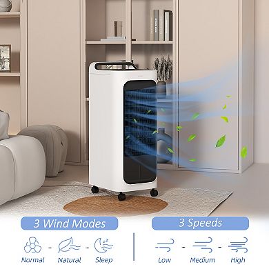 26 Inch Evaporative Air Cooler, Portable Swamp Cooler with Remote, for Home