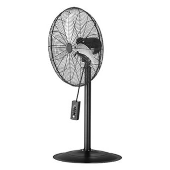 Industrial Pedestal Fan 24 Inch, High Velocity Oscillating Standing Fan for Warehouse & Garage