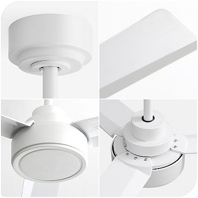 Ceiling Fan Without Light 52 Inch, Reversible DC Motor for Living Room
