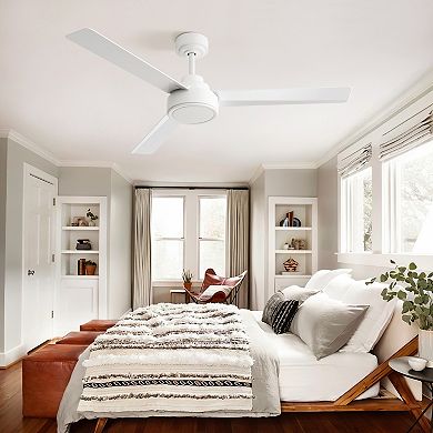Ceiling Fan Without Light 52 Inch, Reversible DC Motor for Living Room