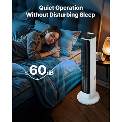 Quiet Tower Fan - 9 Speed Oscillating Bladeless Floor Fan for Bedroom