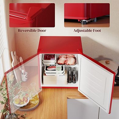 Compact Mini Freezer - 1.1 Cu Ft Freestanding Upright Freezer for Dorm & Office