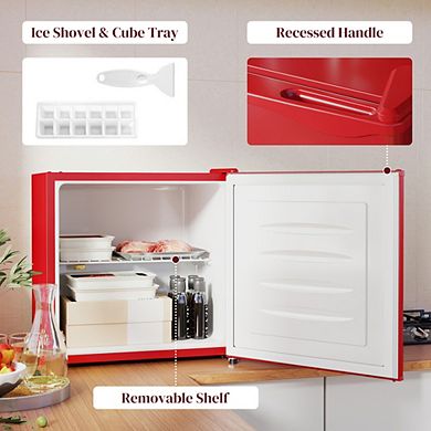 Compact Mini Freezer - 1.1 Cu Ft Freestanding Upright Freezer for Dorm & Office