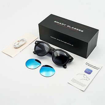 Smart Glasses with 8MP Camera HD WiFi, Bluetooth, Translation,Video,Photography, IP65 Waterproof