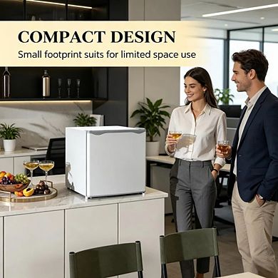 Compact Upright Mini Freezer 1.1 Cu Ft Portable Skincare Fridge for Dorm & Office