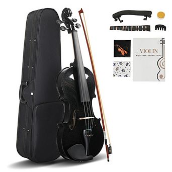 Full Size 4/4 Violin Set for Adults & Studentswith Hard Case, Arbor Bow, Violin Bow,Shoulder Rest