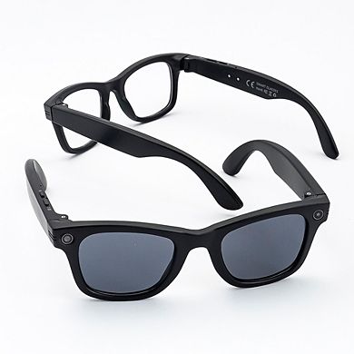Smart Glasses with 8MP 4K HD Camera, for Translation, Bluetooth, Anti-Blue Light Lenses