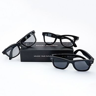 Smart Glasses with 8MP 4K HD Camera, for Translation, Bluetooth, Anti-Blue Light Lenses