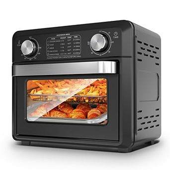 Compact Air Fryer Toaster Oven 12 Inch, Bake Broil Toast For Small Kitchen