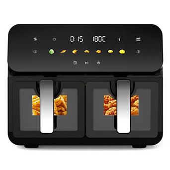 10-qt Dual Basket Air Fryer-1700W Digital Touchscreen SyncCook For Family