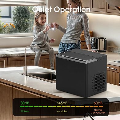 Countertop Bullet Ice Maker, Portable Machine for Home