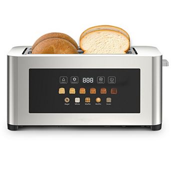 4 Slice Touch Screen Toaster, 15.63 Inch Extra Wide Slot For Kitchen