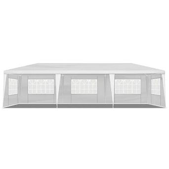 3*9m 5-Sided Iron Pergola, with Resistant PE Cloth Canopy, for Outdoor Wedding Party