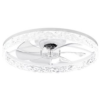 Loheer 23.6 Inch Smart Ceiling Fan with Light Dimmable Flush Mount for Bedroom
