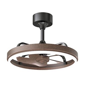Loheer 20.5 Inch Fandelier Ceiling Fan with Lights Dimmable LED for Living Room