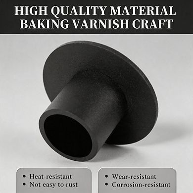 4 Pack Retro Black Candle Holders Farmhouse Home & Party Decor