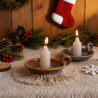 Vintage Ceramic Candle Incense Holder Farmhouse Home Decor