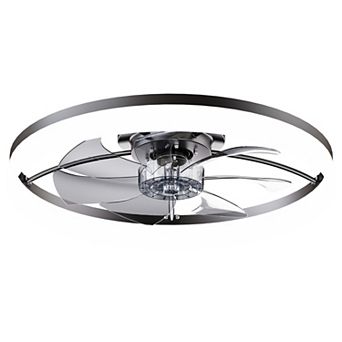 Loheer 23.6 Inch Smart Ceiling Fan with Light Dimmable LED Quiet DC Motor for Bedroom