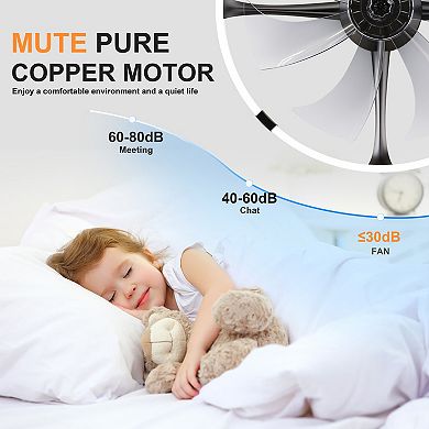 Loheer LED Ceiling Fan With Light 23.6 Inch Flush Mount Dimmable Remote For Bedroom Living Room