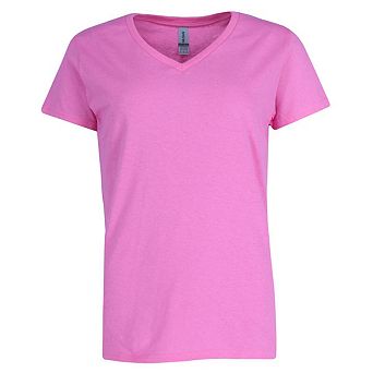 Gildan Women's Plus Size V-neck Cotton Short Sleeve Tee