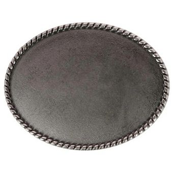 CTM Blank Braided Oval Belt Buckle