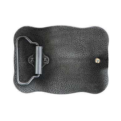 CTM Women's Rectangle Cowgirl Up Horse Belt Buckle