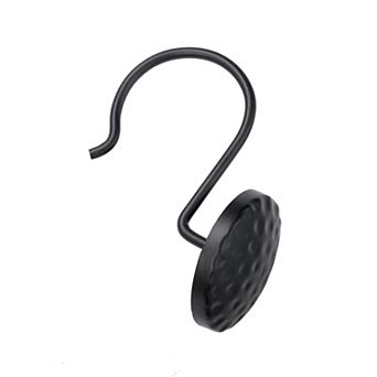 Utopia Alley Rust-Resistant Metal Shower Curtain Hooks Hangers for Bathroom- Set of 12