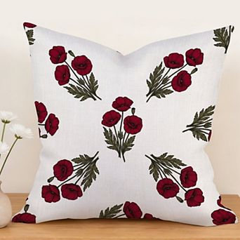 Decorative Throw Pillow Cover, 18" pillow cover singular, Waterproof Cotton Linen