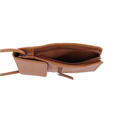 CTM Women's Compact Organizer Crossbody Handbag