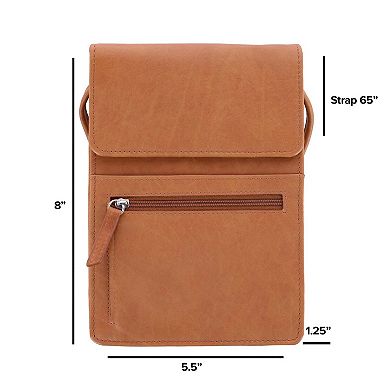CTM Women's Compact Organizer Crossbody Handbag