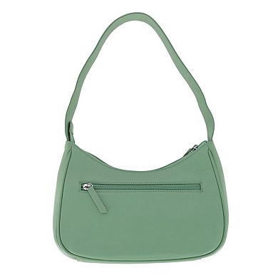 CTM Women's Leather Hobo Shoulder Bag